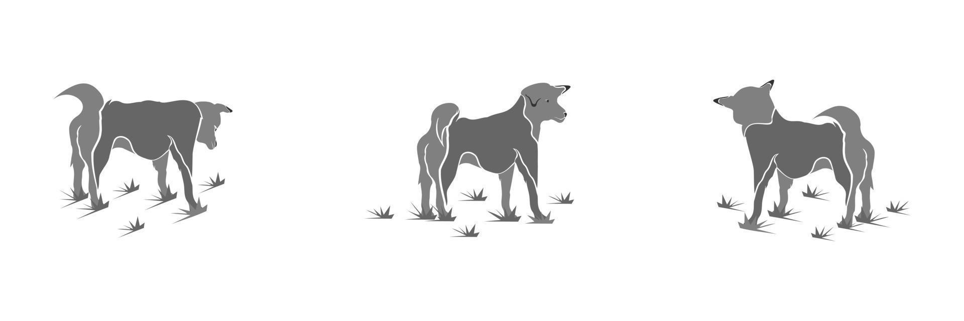 cartone animato cane isolato vettore illustrazione