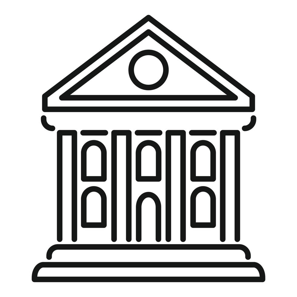 città banca icona schema vettore. finanza servizio vettore