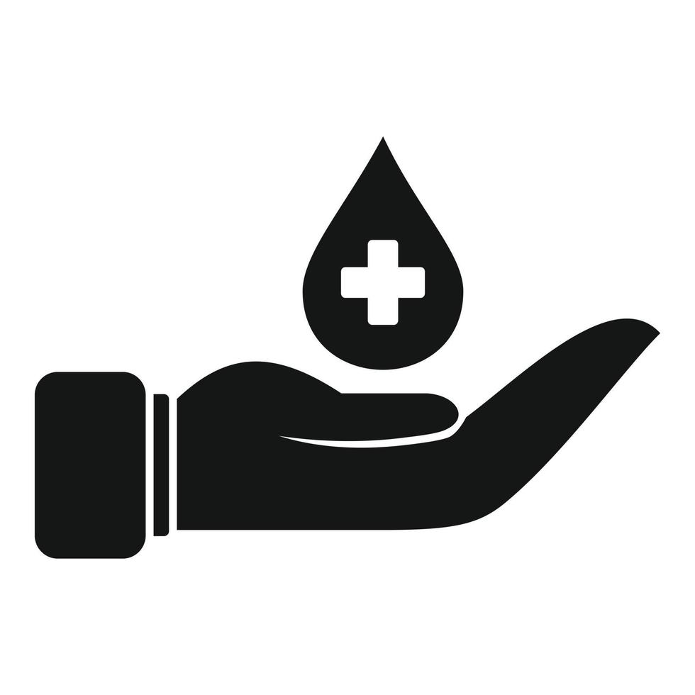 donare sangue far cadere icona semplice vettore. beneficenza Aiuto vettore