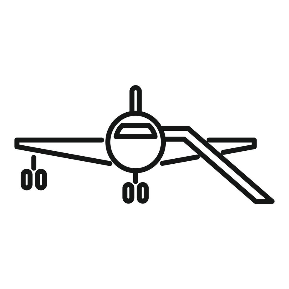 aereo icona schema vettore. linea aerea passeggeri vettore