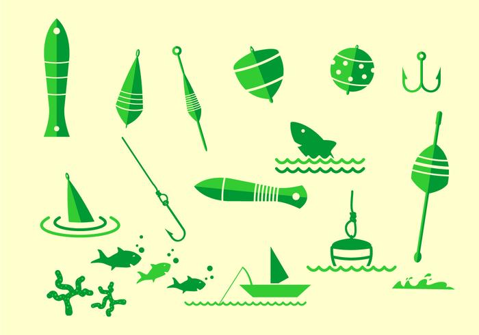 Icona di attrezzatura da pesca vettore