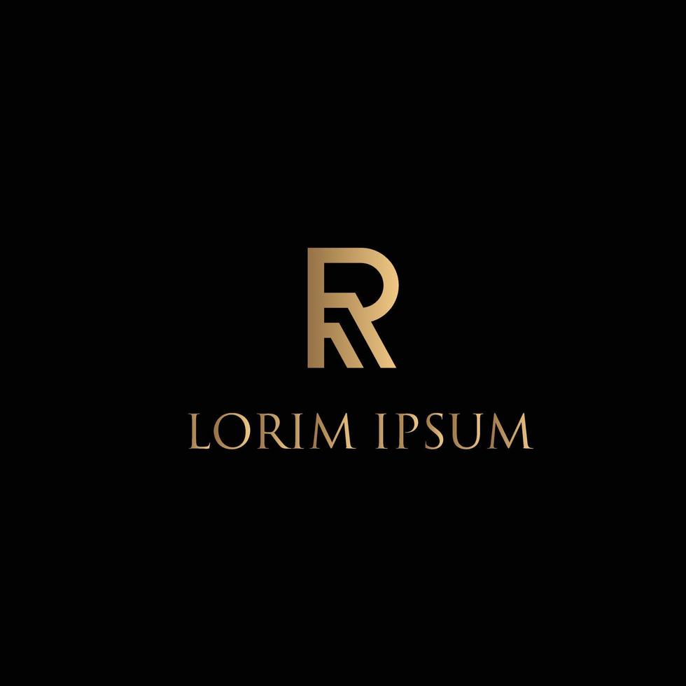 lettera r reale logo design vettore