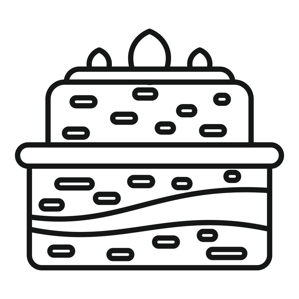 caramella torta icona schema vettore. anniversario decorazione vettore