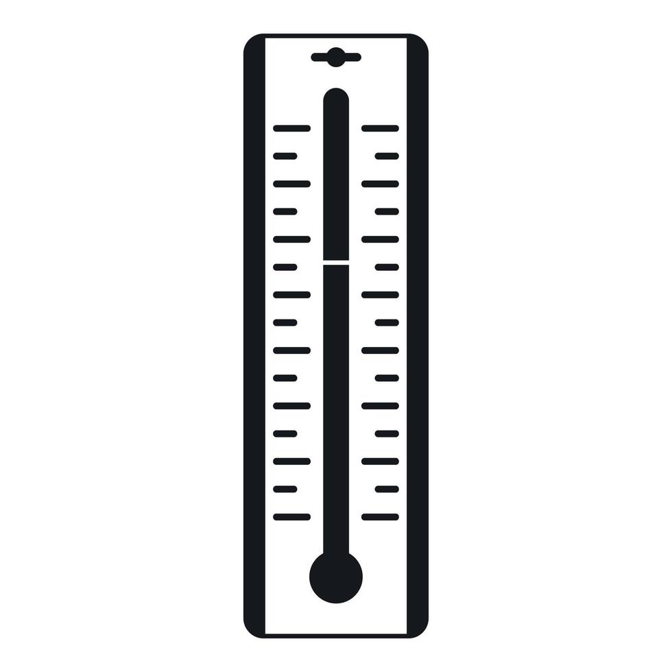termometro con gradi icona, semplice stile vettore