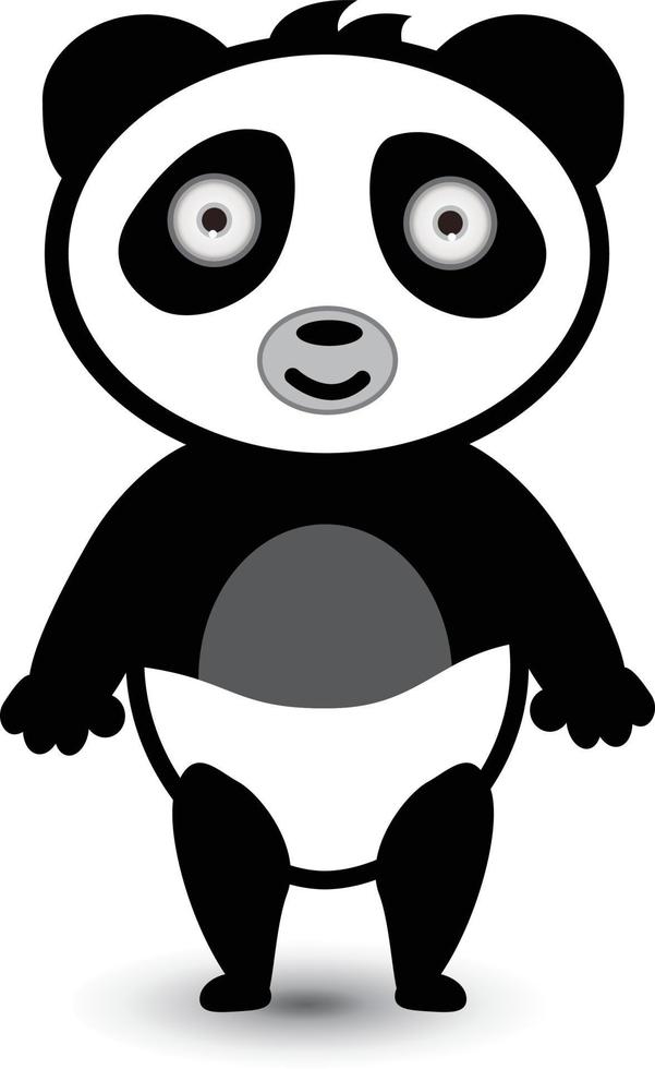 carino panda orso bandiera vettore