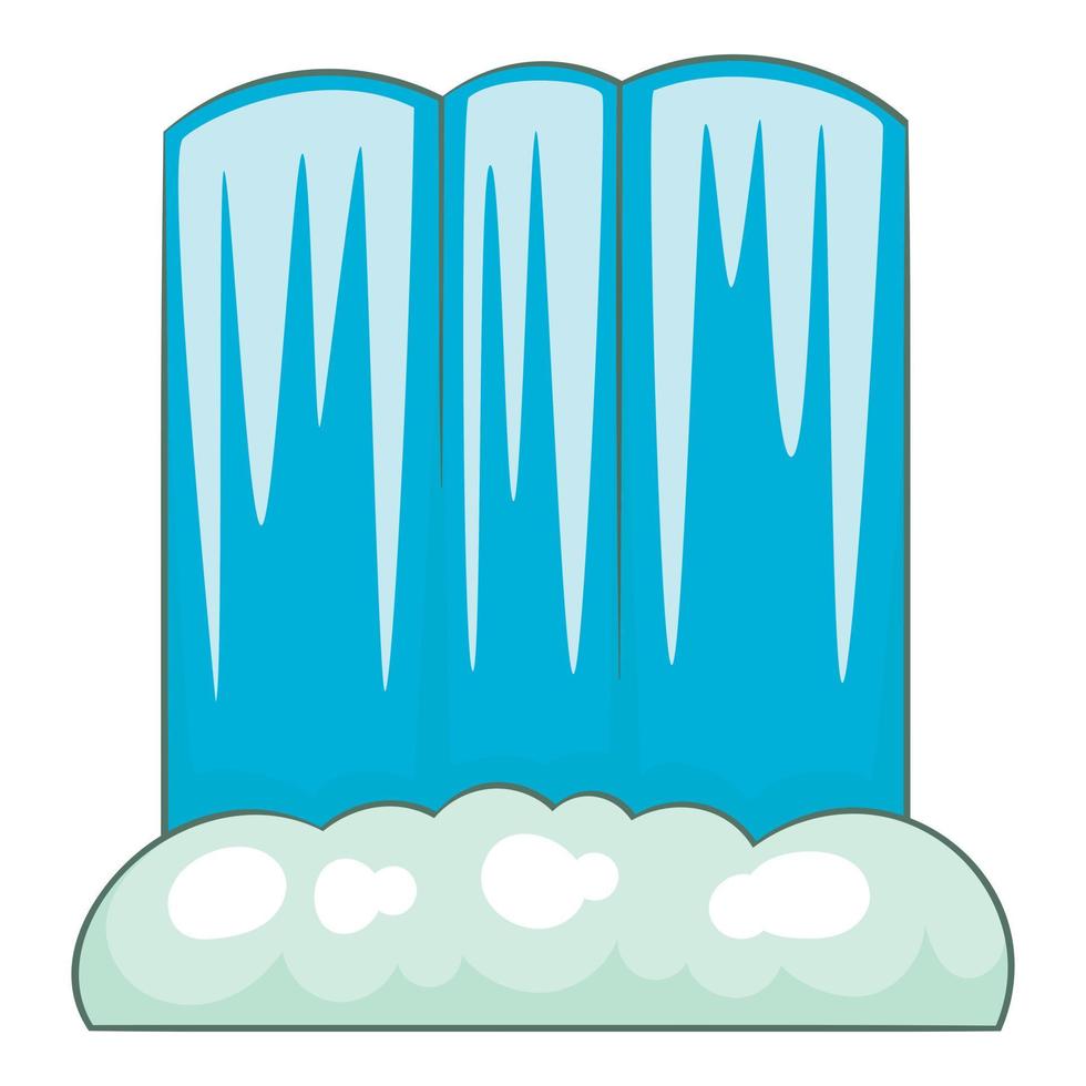 cascata icona, cartone animato stile vettore