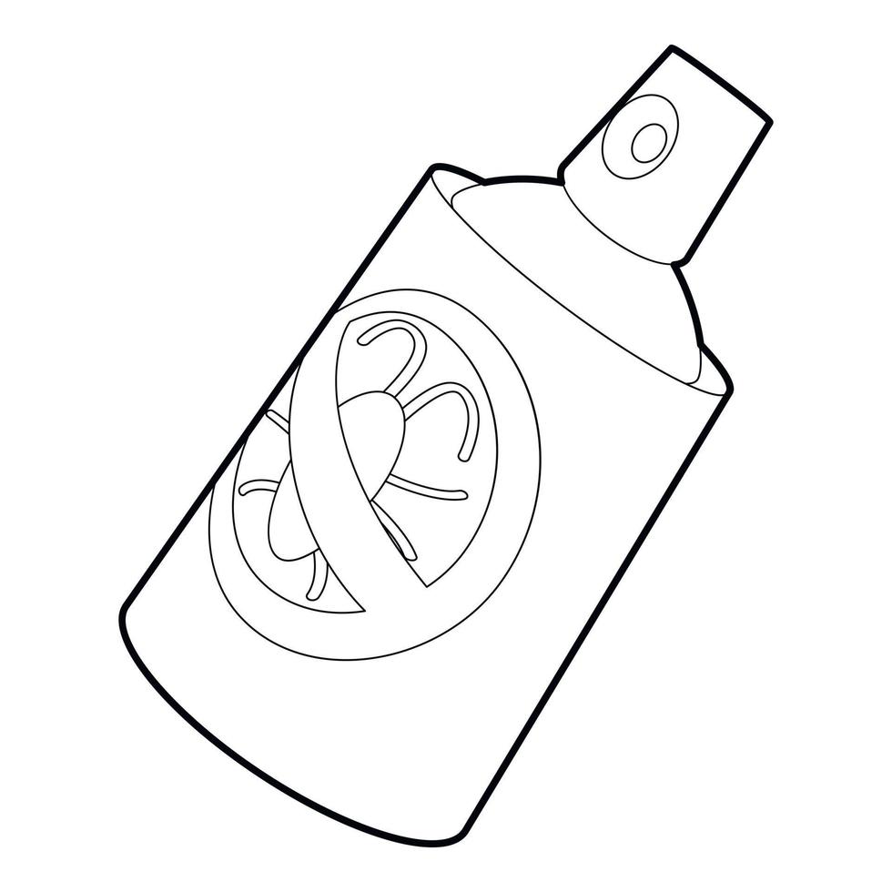 insetticida spray icona, schema stile vettore
