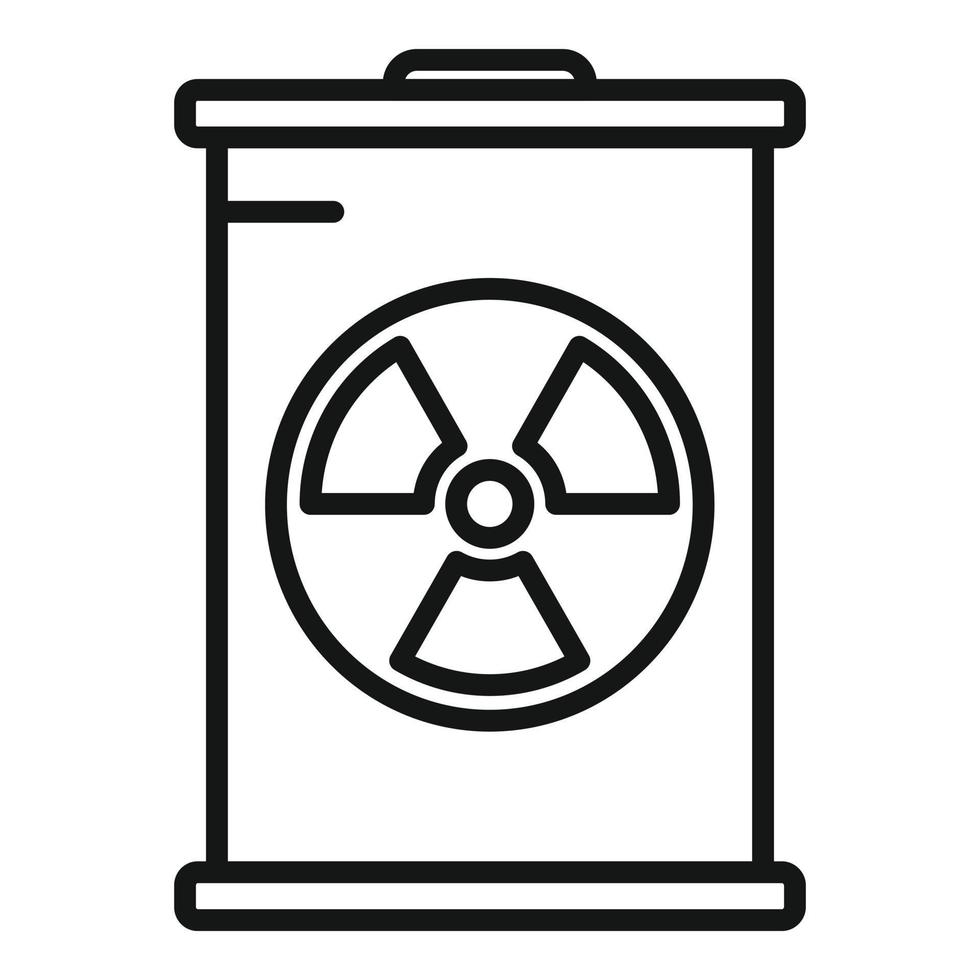 nucleare barile icona schema vettore. globale disastro vettore