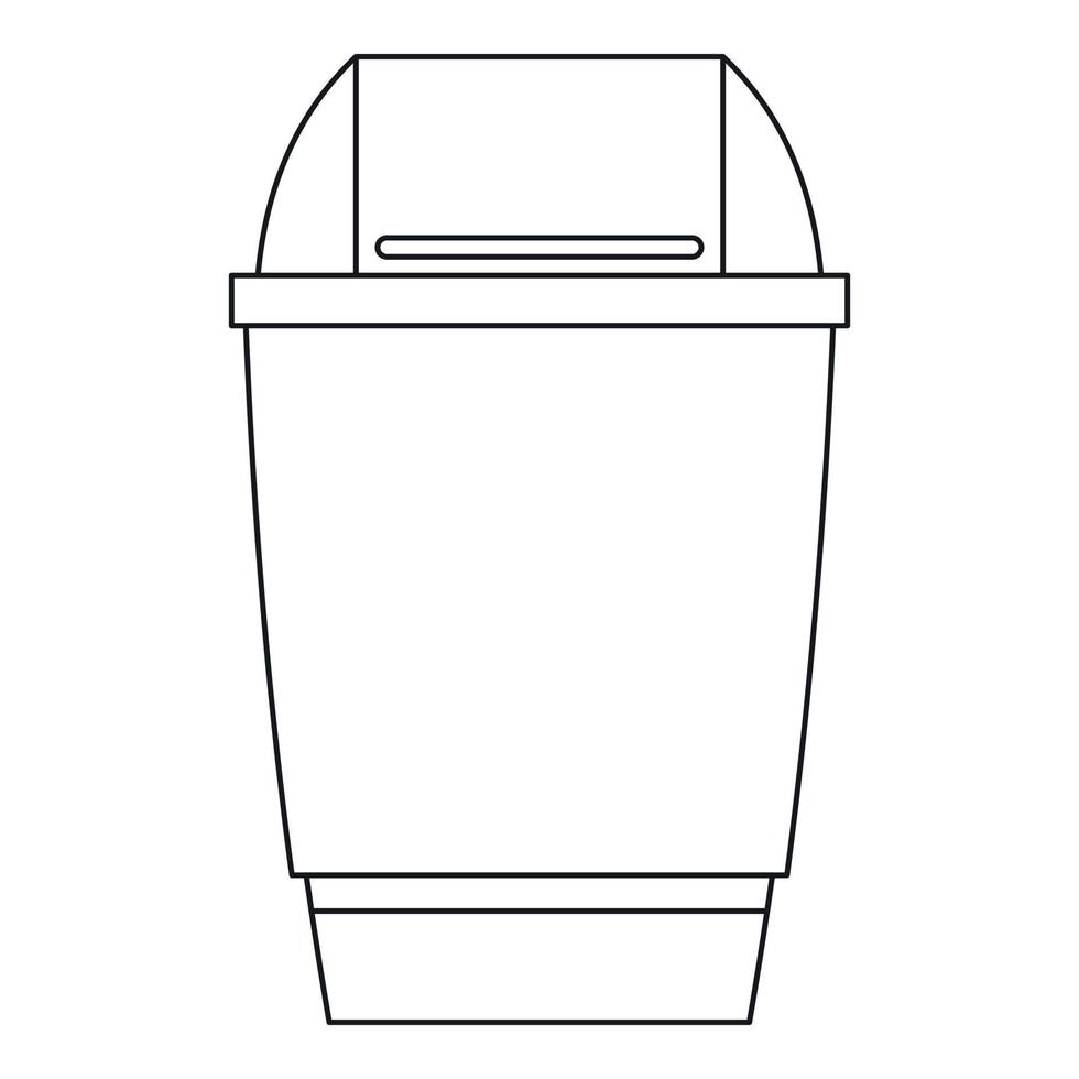 pattumiera icona, schema stile vettore