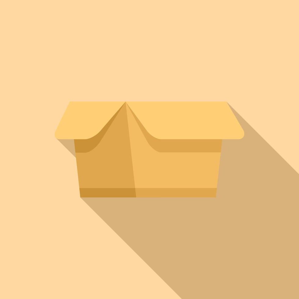 scatola di cartone scatola icona piatto vettore. eco pacchetto vettore