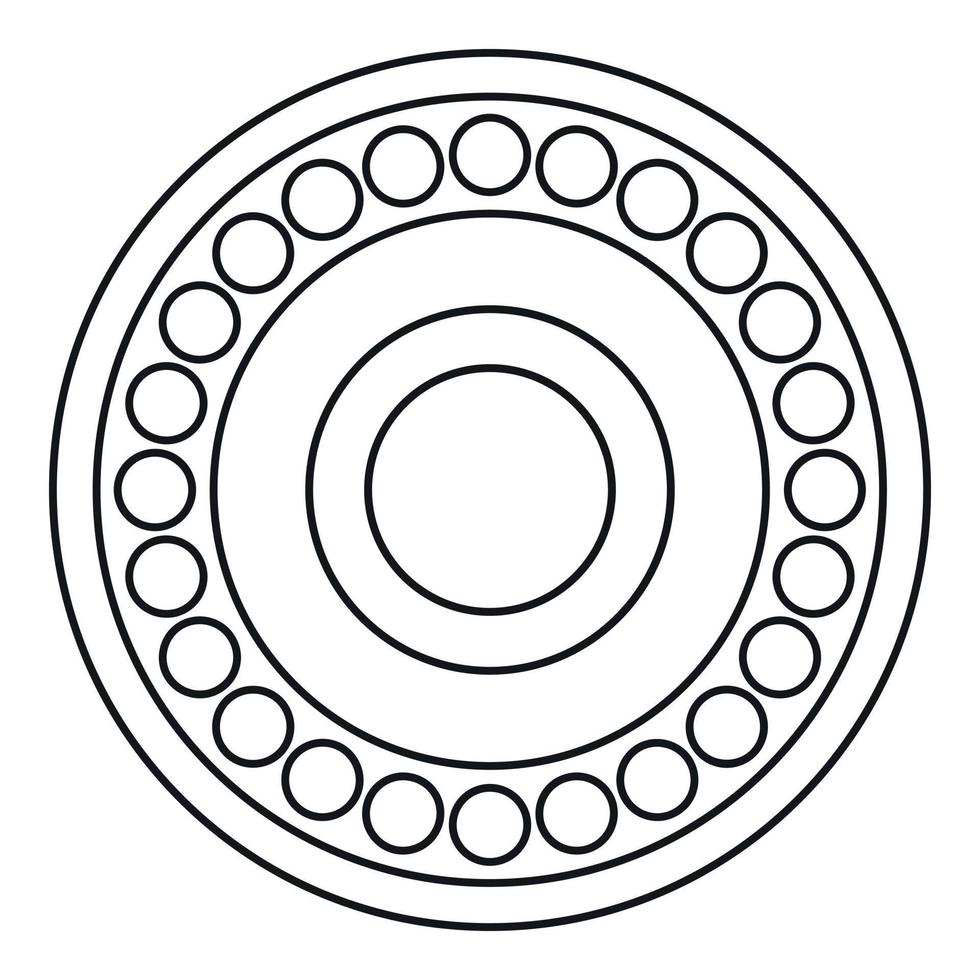 cuscinetto icona, schema stile vettore