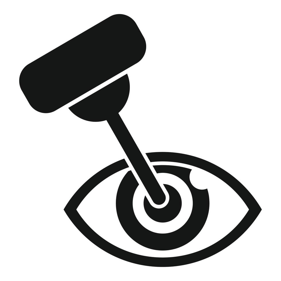 occhio contagocce icona semplice vettore. test occhio vettore