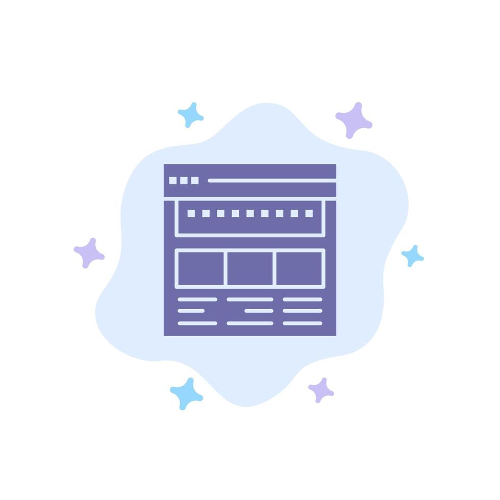 sito web del browser attività commerciale aziendale pagina ragnatela pagina web blu icona su astratto nube sfondo vettore