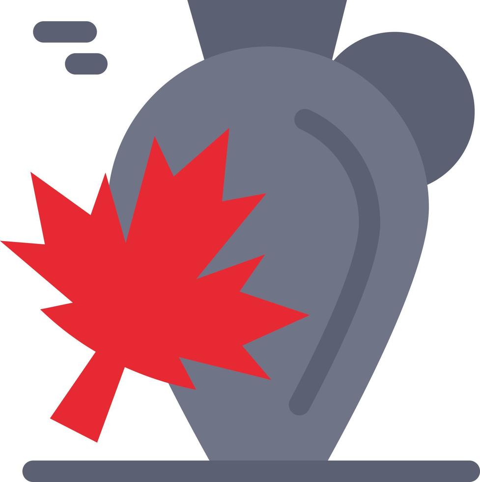 pentola autunno Canada foglia acero piatto colore icona vettore icona bandiera modello