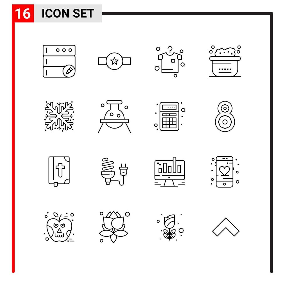 16 generale icone per sito web design Stampa e mobile app. 16 schema simboli segni isolato su bianca sfondo. 16 icona pacchetto. vettore