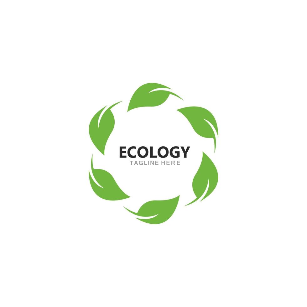 eco albero foglia logo vettore