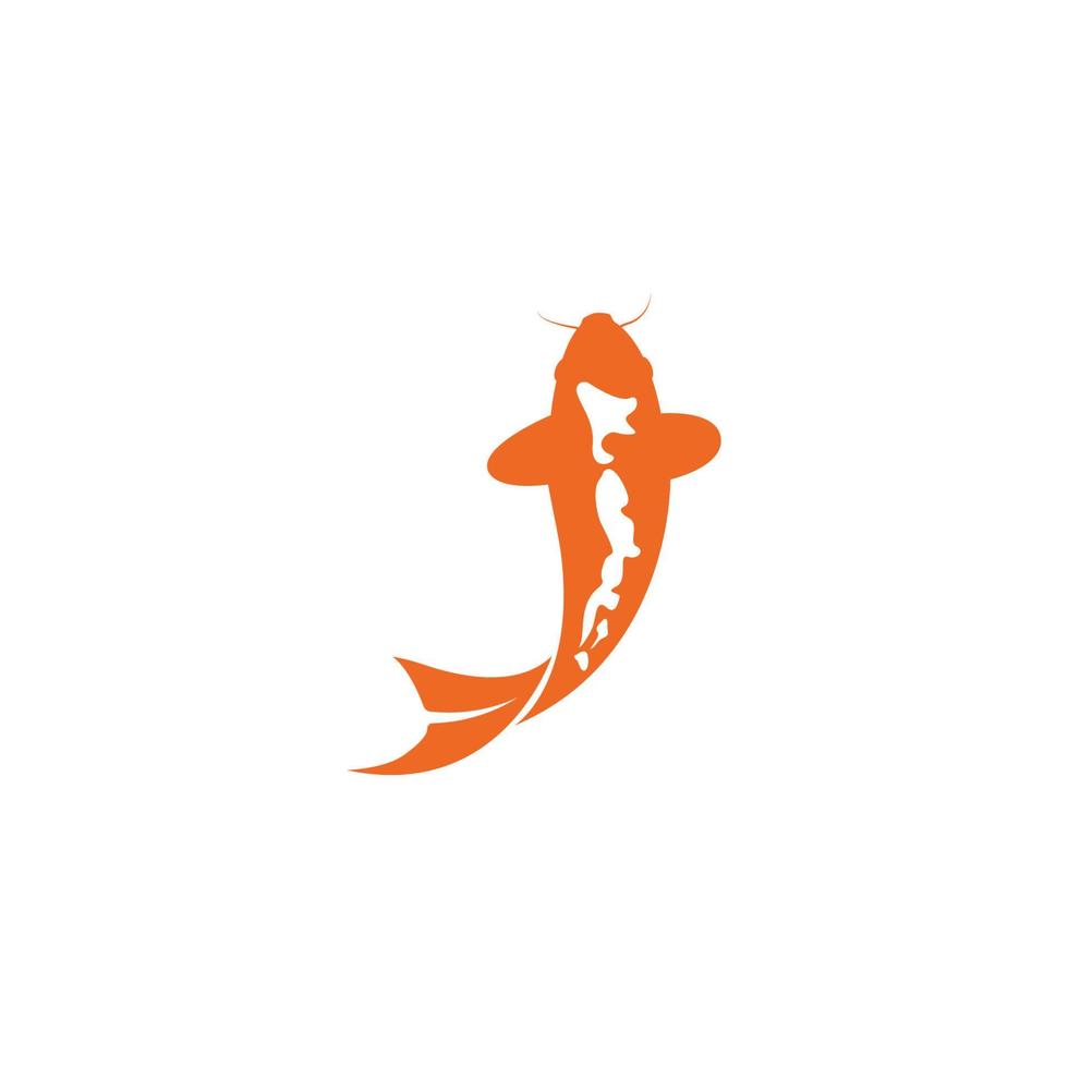 koi pesce logo vettore icona