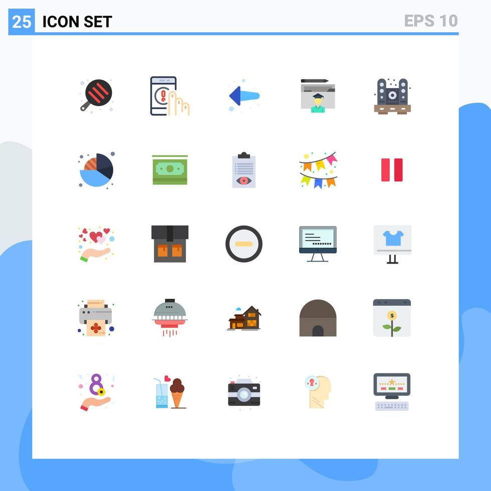 impostato di 25 moderno ui icone simboli segni per mobilia studioso freccia la laurea formazione scolastica modificabile vettore design elementi
