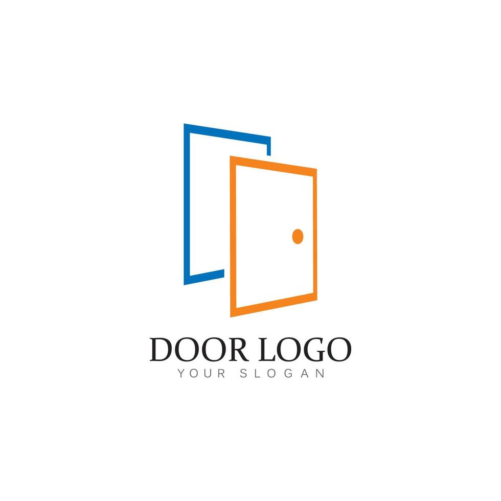 impostato di porta logo modello vettore icona illustrazione