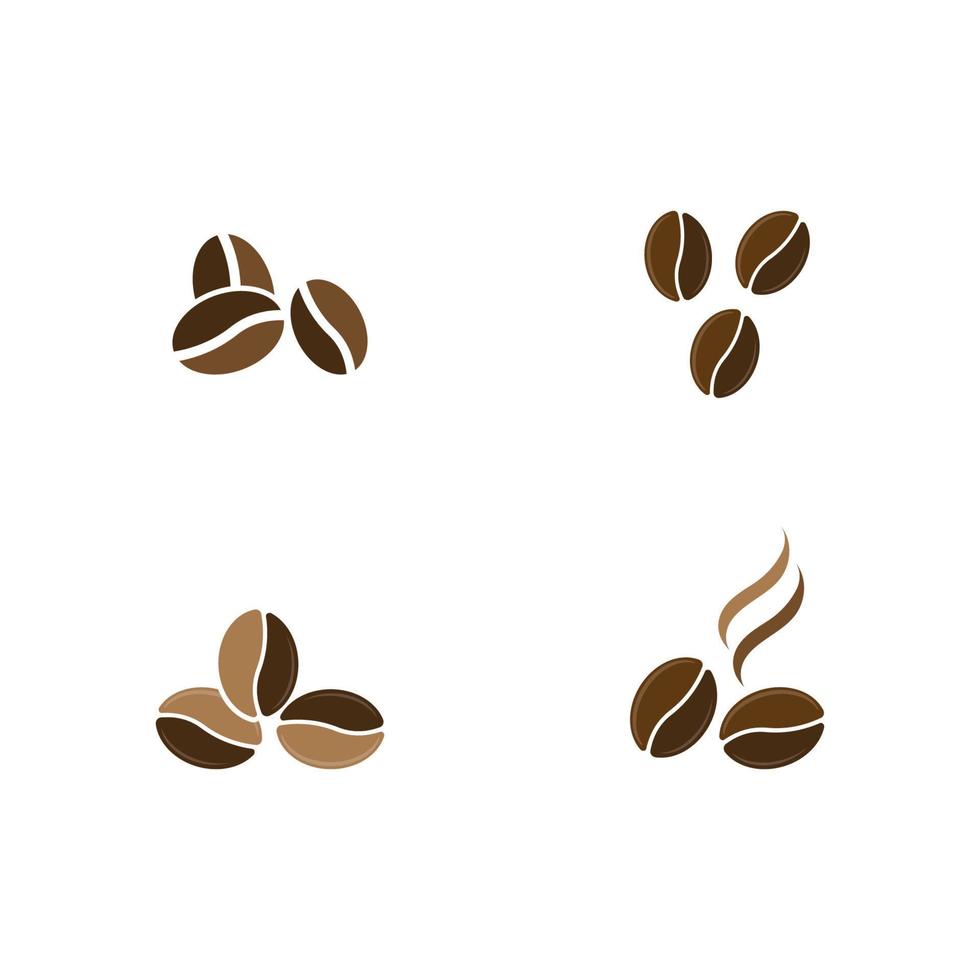 illustrazione dell'icona di vettore del modello dei chicchi di caffè di vettore