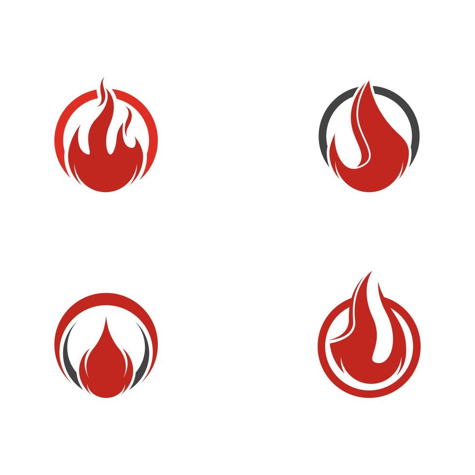 fuoco fiamma logo modello vettore icona olio, gas e energia logo