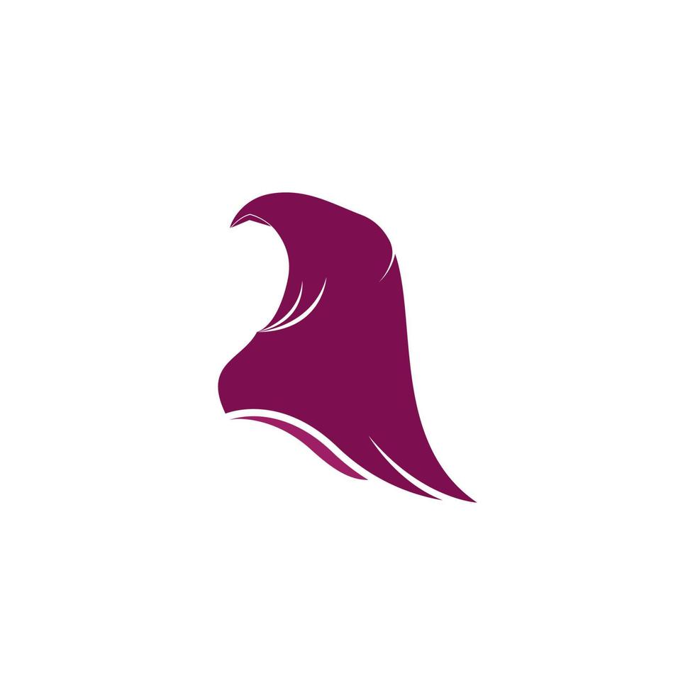 muslimah hijab logo modello vettore illustrazione