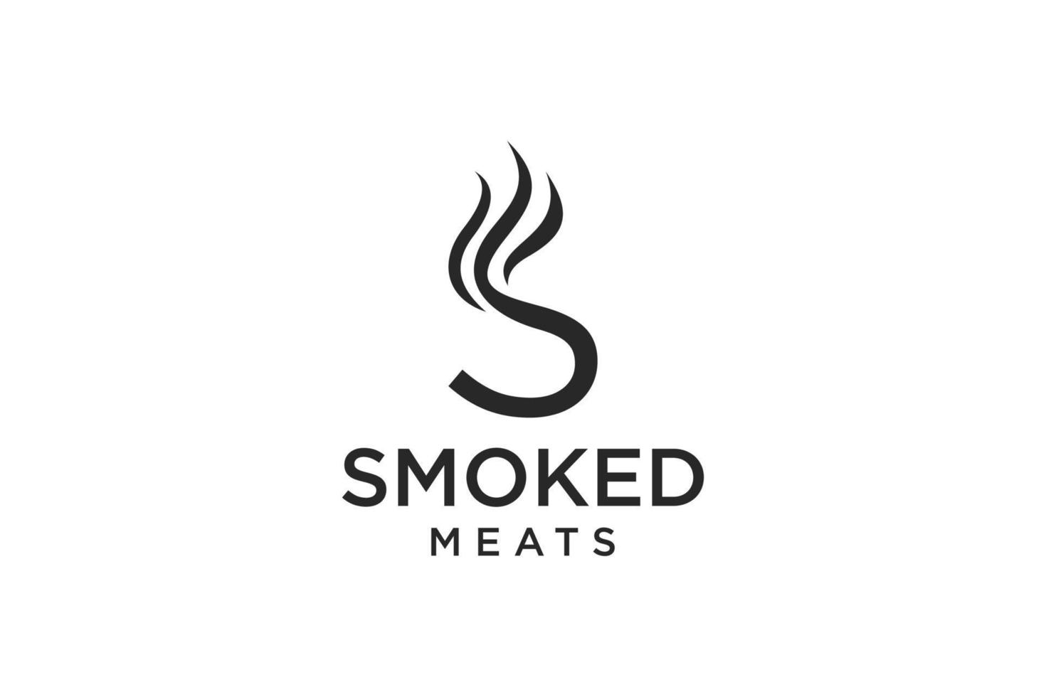lettera S per fumoso ristorante logo design ispirazione vettore