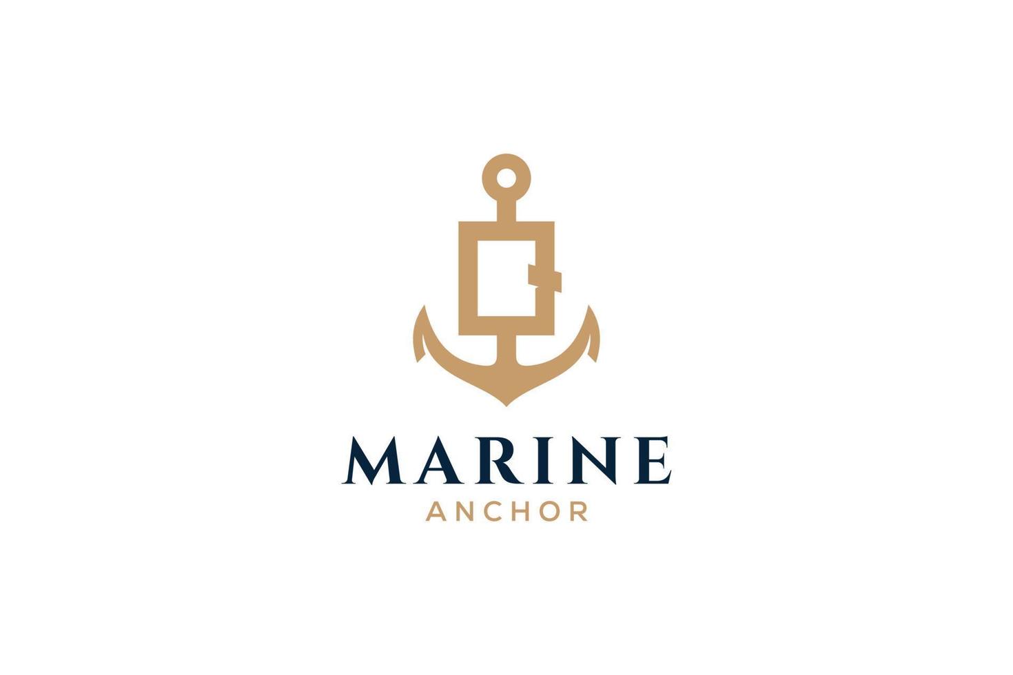 lettera q monogramma, ancora logotipo. logo di yacht club, marittimo emblema. vettore