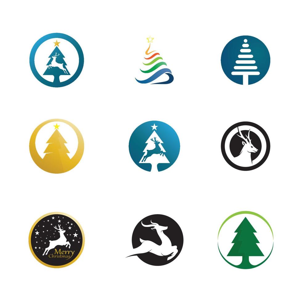 Natale e nuovo anno vacanza simbolo e logo design vettore