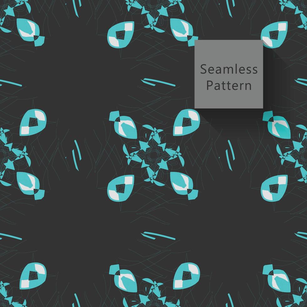 astratto senza soluzione di continuità modello con geometrico modello. sfondo, sfondo, casa tessile digitale vettore e fiore sagomato modello nuovo