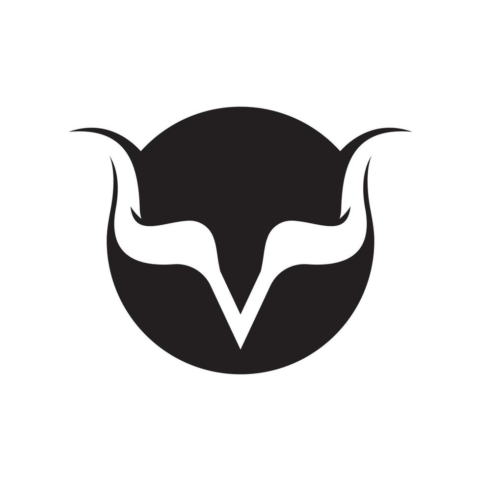immagini del logo del corno di toro vettore