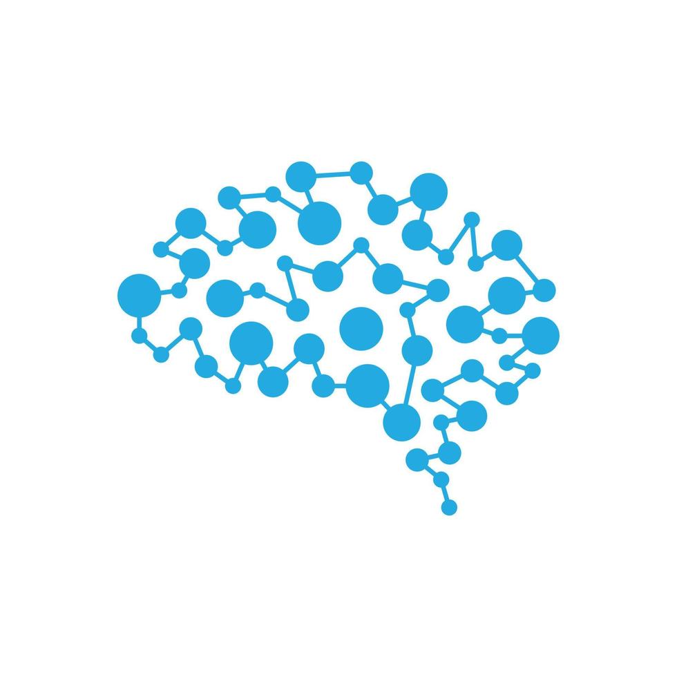 immagini del logo della tecnologia del cervello vettore