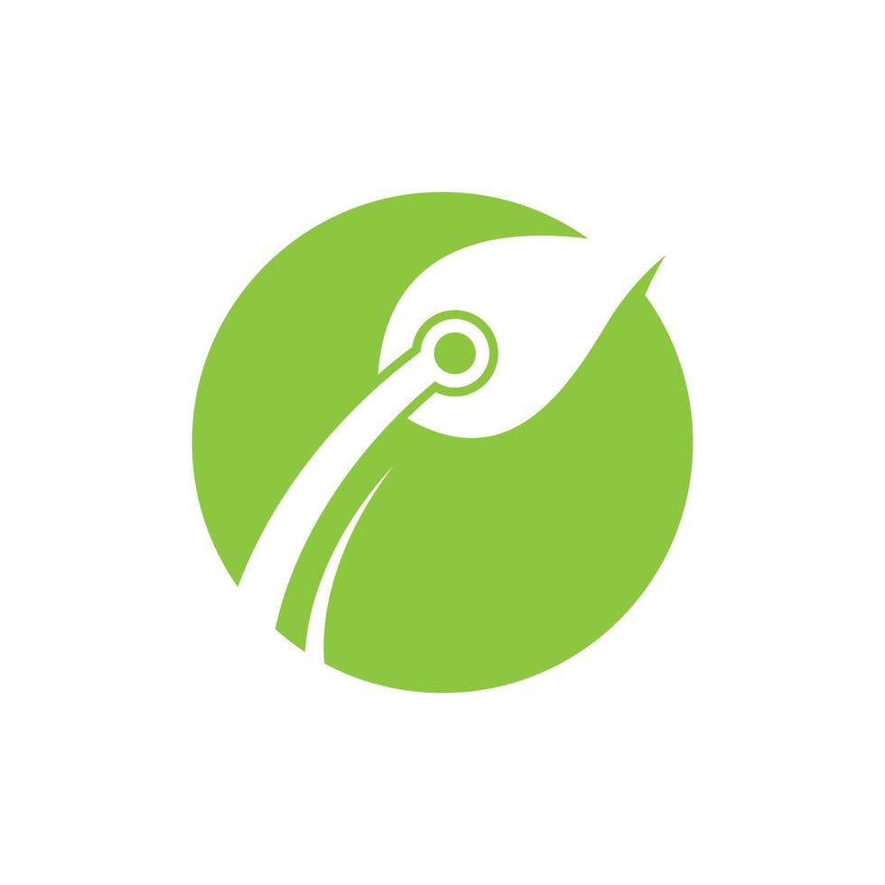 design del logo eco tech vettore