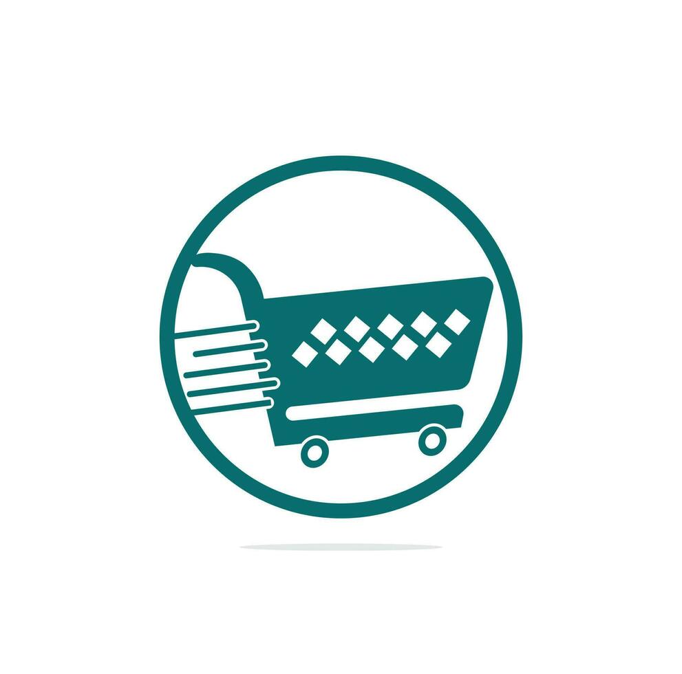 shopping carrello vettore logo design. shopping logo design. in linea shopping App icona.