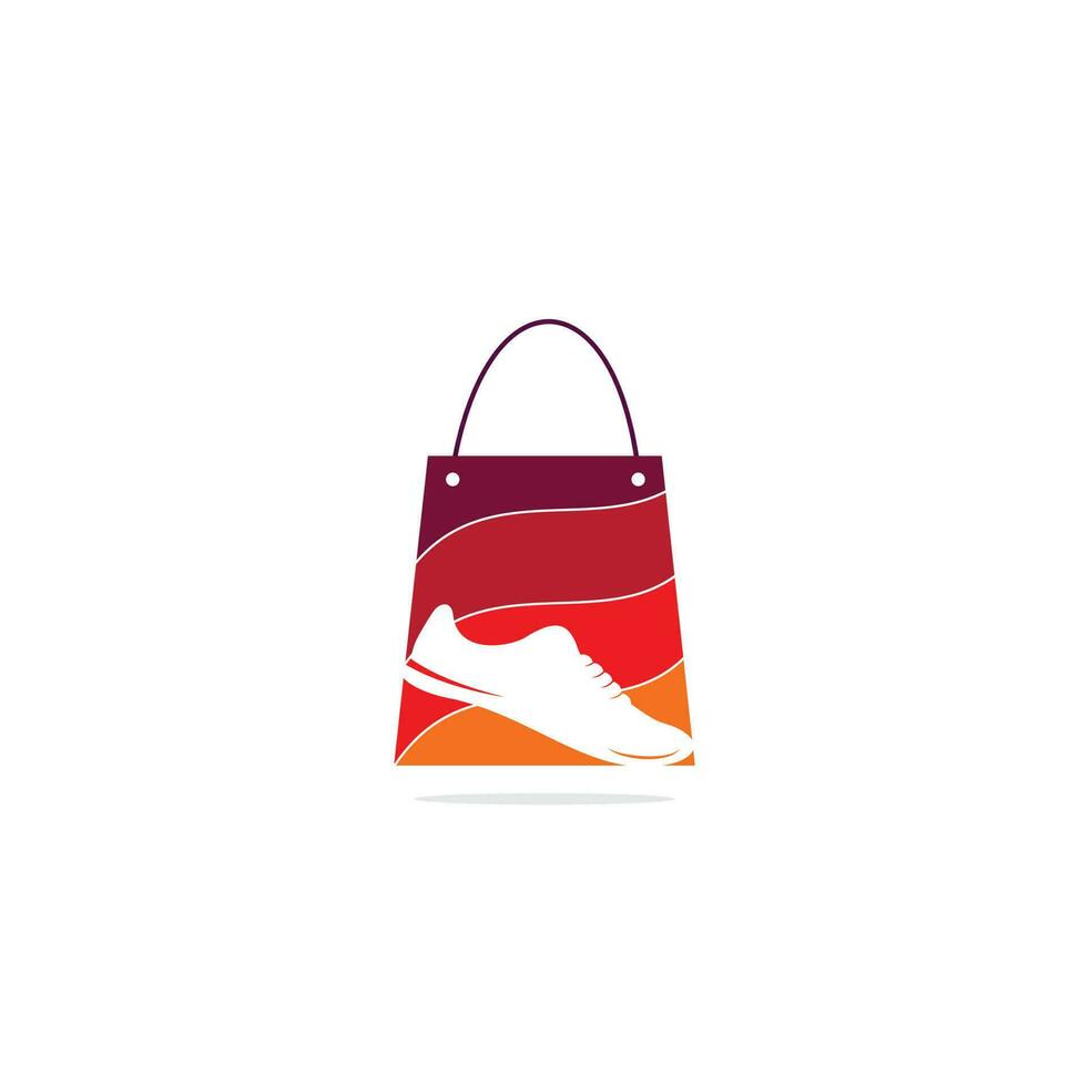 scarpa shopping Borsa vettore logo design. shopping Borsa logo