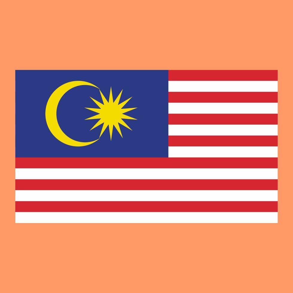 vettore illustrazione di il nazione bandiera di Malaysia