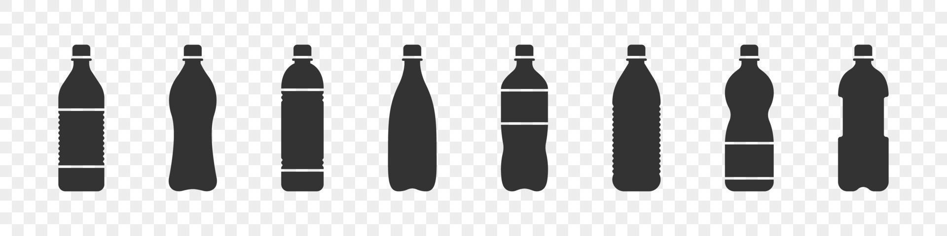 acqua bottiglie. plastica bottiglia collezione. piatto vettore acqua bottiglie icone. vettore illustrazione