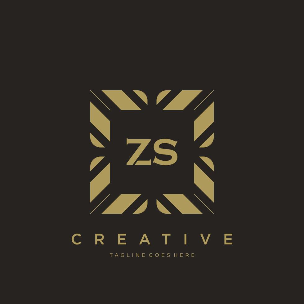 zs iniziale lettera lusso ornamento monogramma logo modello vettore