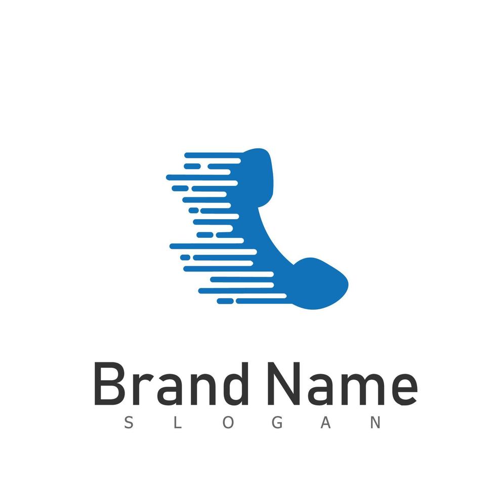 Telefono mobile logo design tecnologia vettore