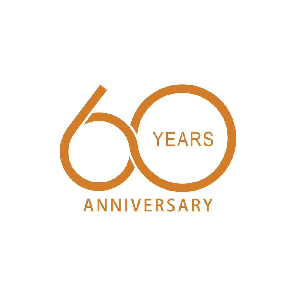 vettore design per 60 anno anniversario