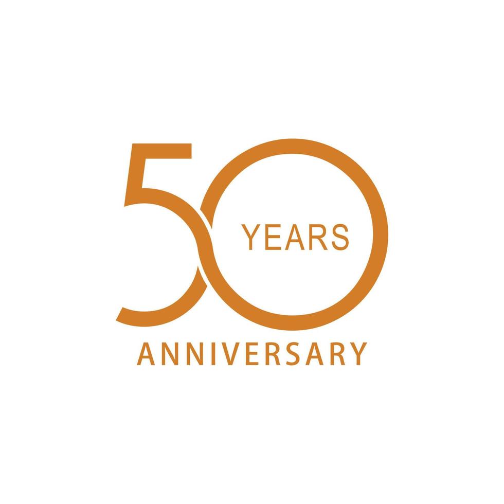 vettore design per 50 anno anniversario