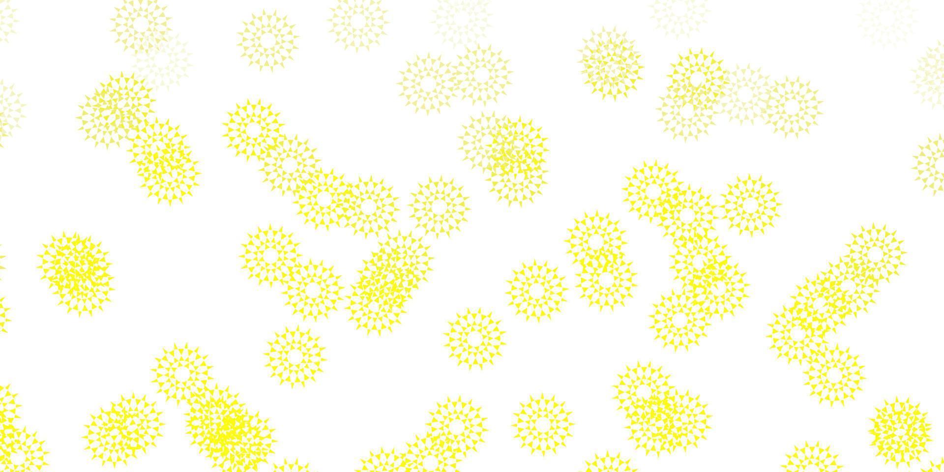 layout naturale vettoriale giallo chiaro con fiori.