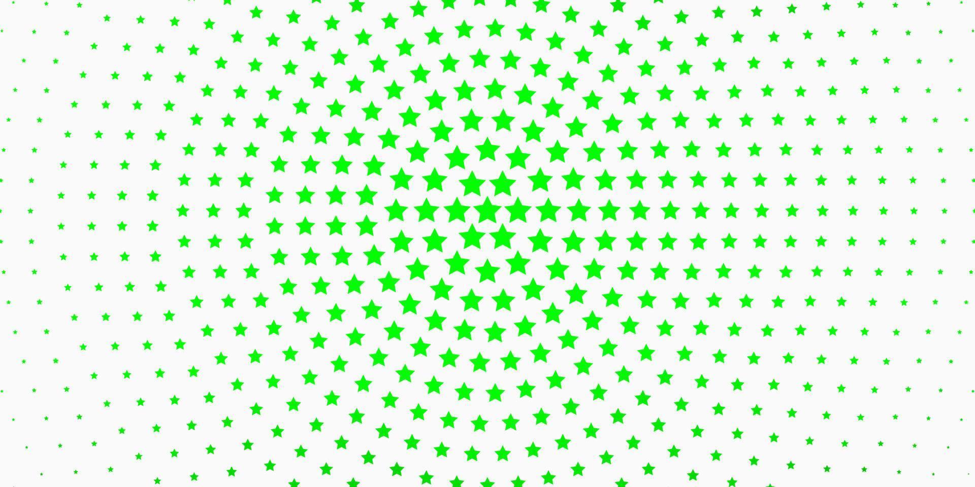 modello vettoriale verde chiaro con stelle astratte.