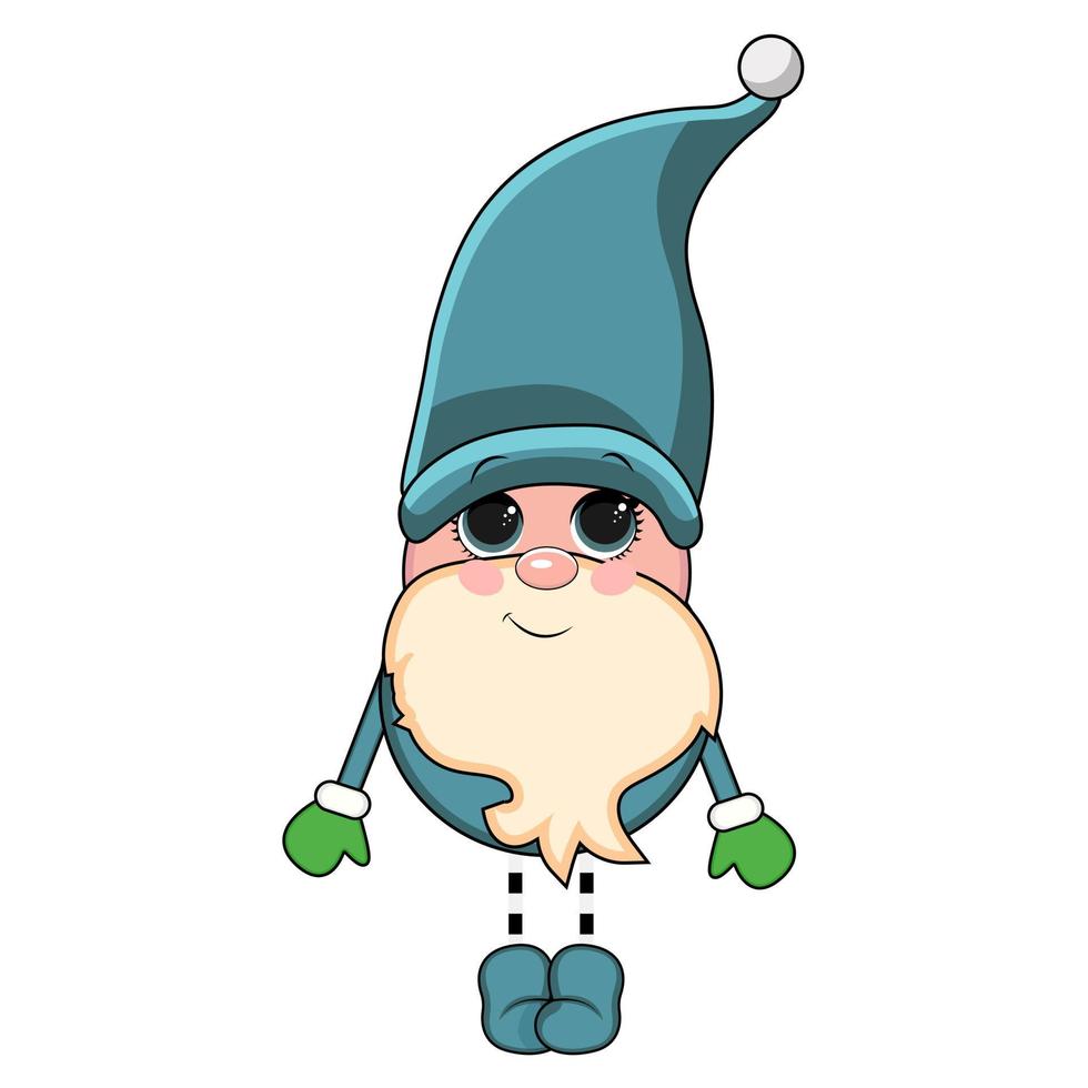 vettore cartone animato illustrazione di carino elfo
