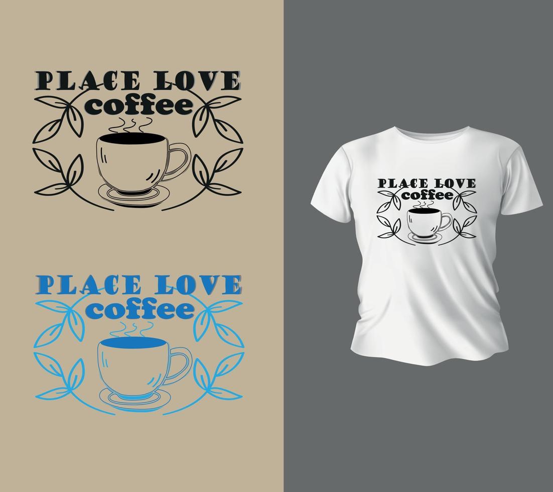 caffè lettering e caffè citazione illustrazione, caffè t camicia disegno, pronto per Stampa per abbigliamento, vettore