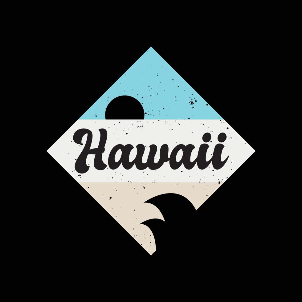 tipografia dell'illustrazione delle hawaii. perfetto per il design della maglietta vettore