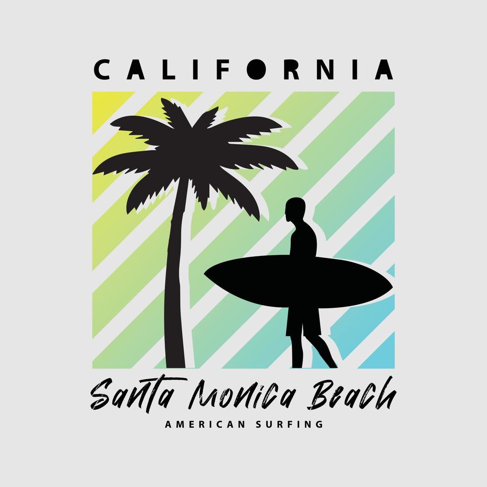 tipografia illustrazione california. perfetto per il design della maglietta vettore