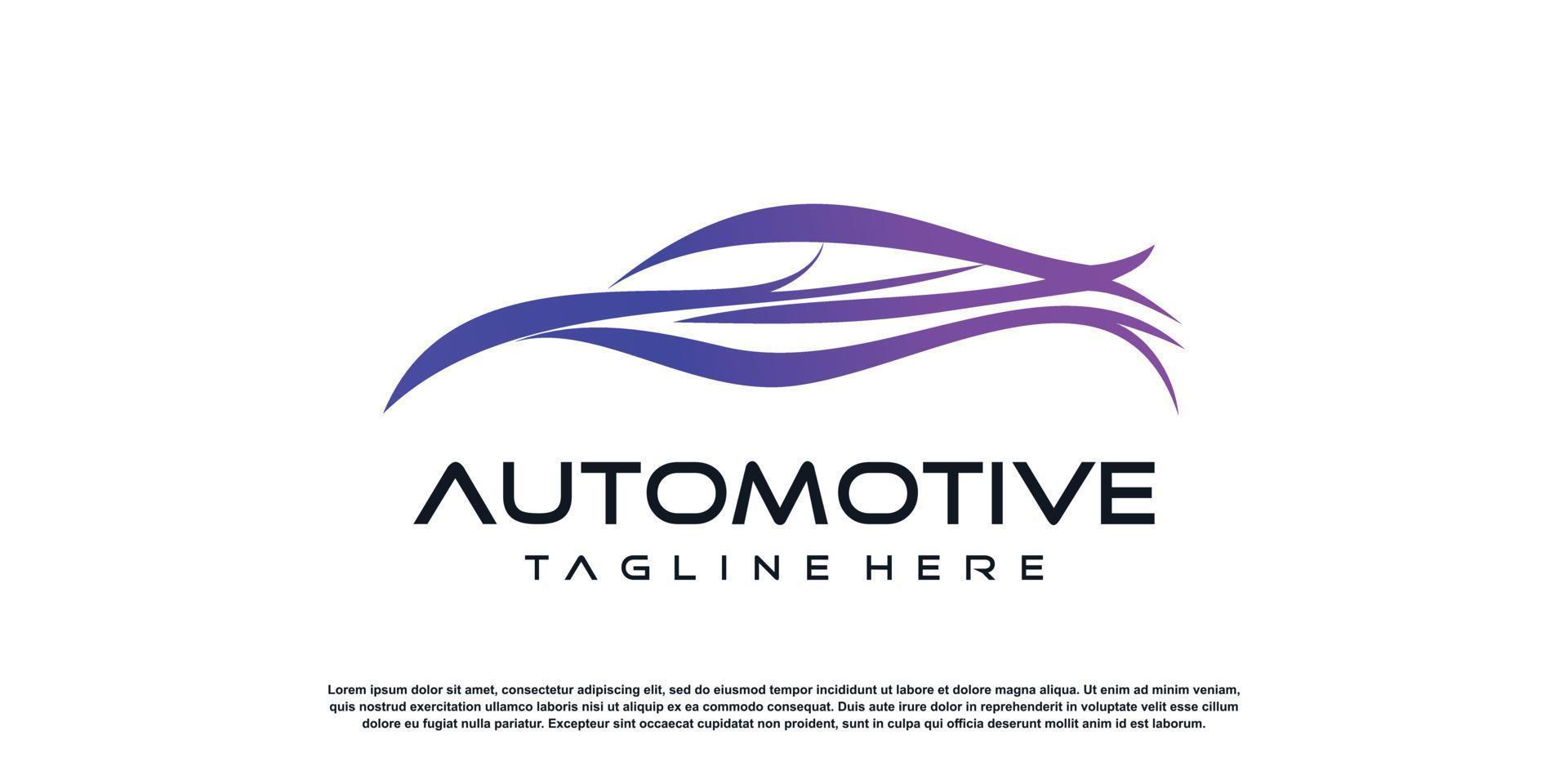 settore automobilistico logo design con creativo concetto premio vettore