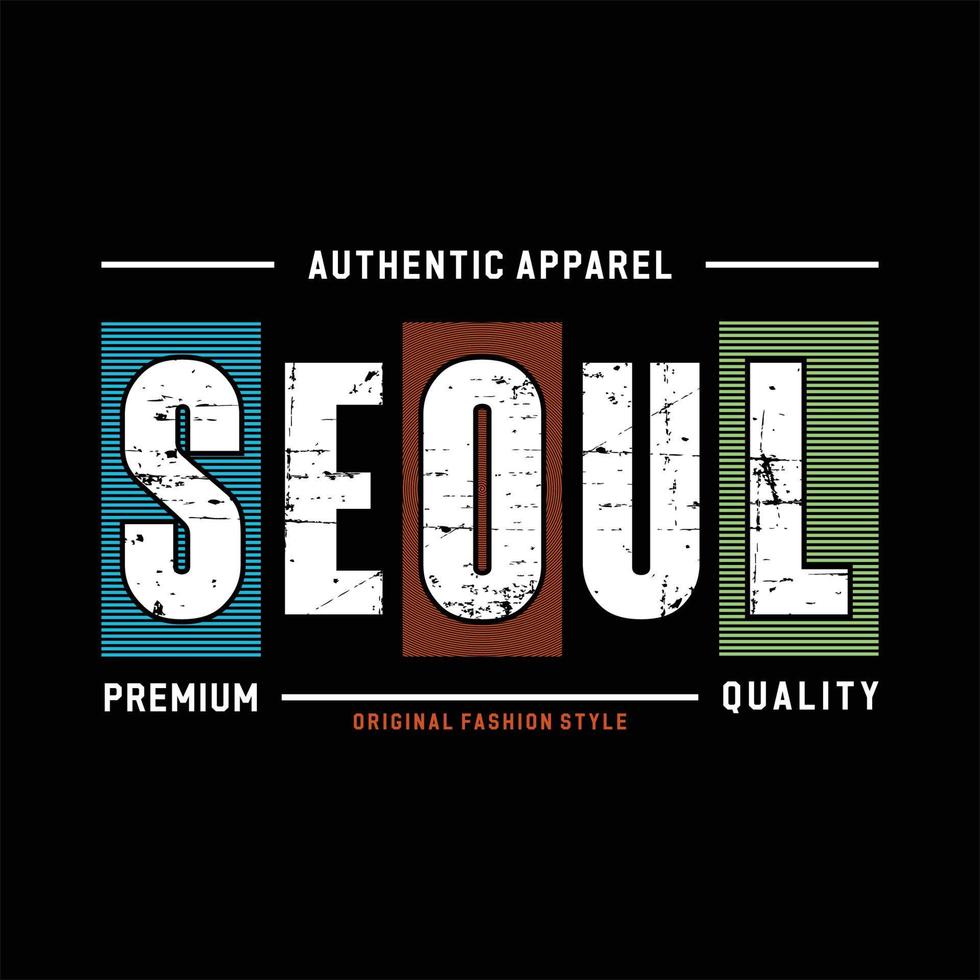 Seoul moda stile Vintage ▾ design maglietta azione vettore illustrazione