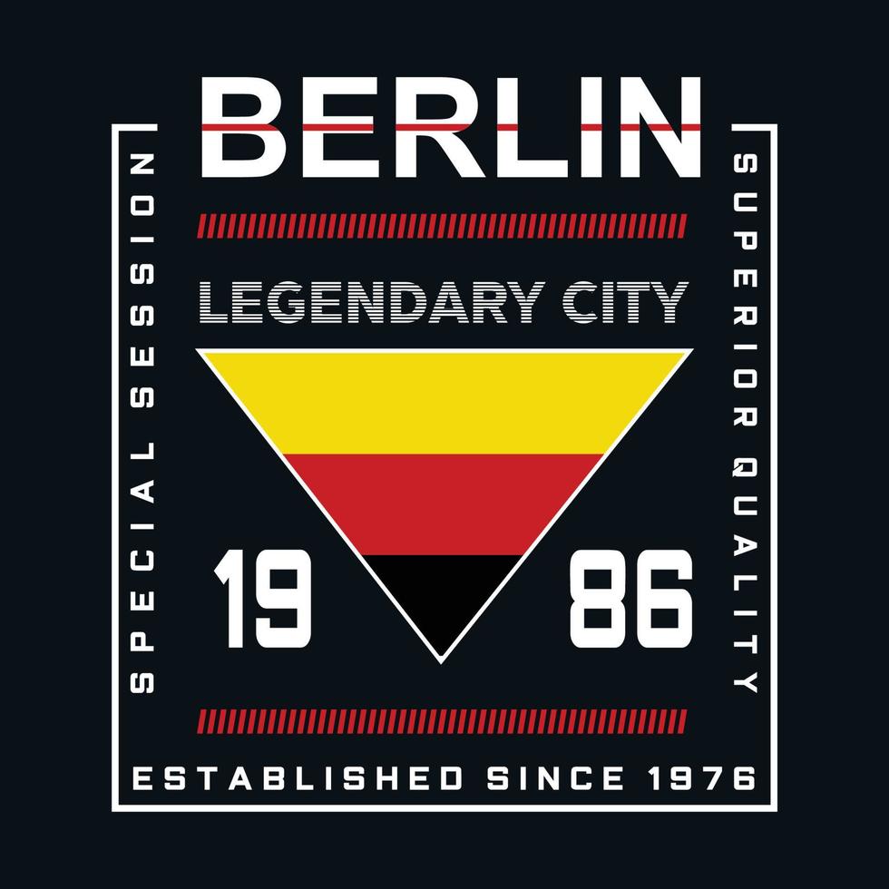 Berlino leggendario città tipografia design per t camicia ,vettore illustrazione vettore